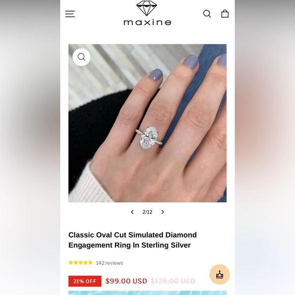 NIB Maxine Jewelry Travel Wedding Set 4.5 - Picture 7 of 12